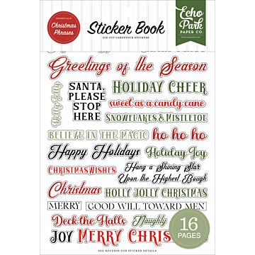 Echo Park Essentials Christmas Phrases Sticker Book