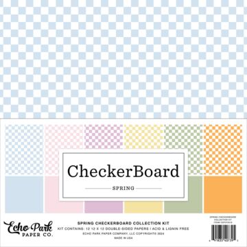 Echo Park 12X12 Collection Kit, Spring Checkerboard