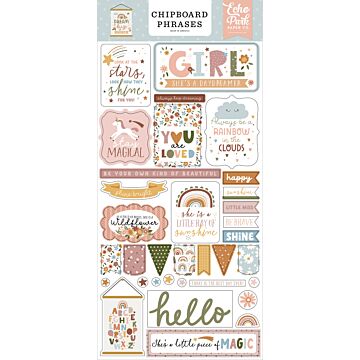 Echo Park Chipboard Phrases, Dream Big Little Girl