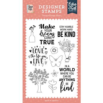 Echo Park Clear Stamp, Day in the Life No. 2 - Love The Life You Live