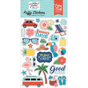 Echo Park Puffy Stickers, Endless Summer