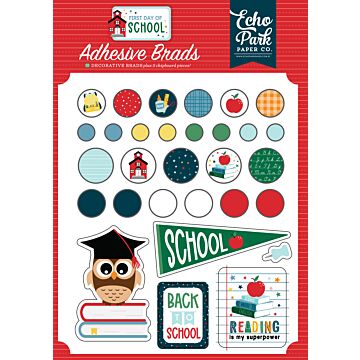 Echo Park Adhesive Brads, First Day of School
