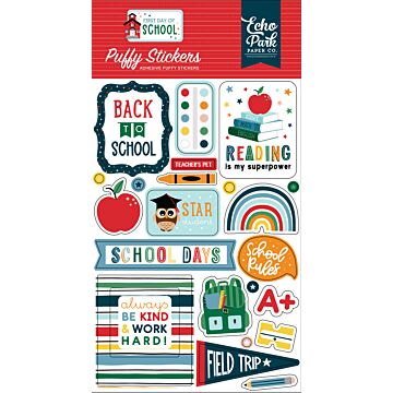Echo Park Puffy Stickers, First Day of School