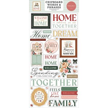Echo Park Chipboard Words & Phrases, Feels Like Home