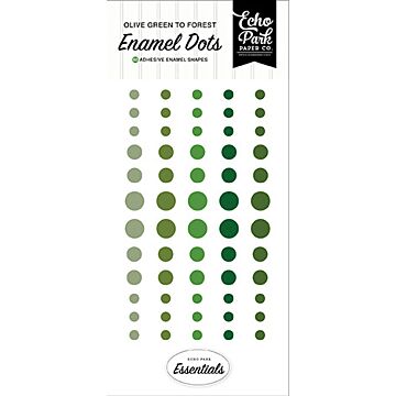 Echo Park Enamel Dots, Green Essentials