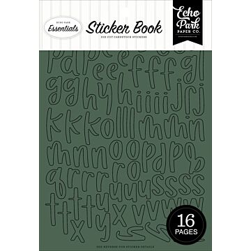 Echo Park Essentials Green Alpha Sticker Book