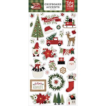 Echo Park Chipboard Accents, Gnome for Christmas