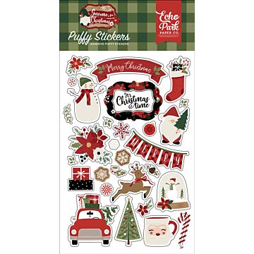 Echo Park - Puffy Stickers, Gnome for Christmas