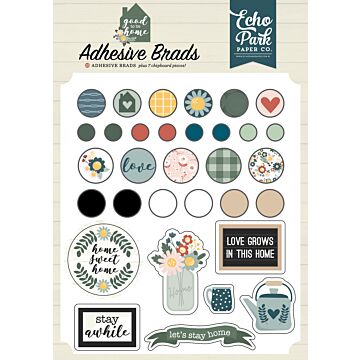 Echo Park Adhesive Brads, Good To Be Home