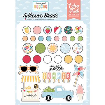 Echo Park Adhesive Brads, Have a Great Summer