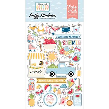 Echo Park Puffy Stickers, Have a Great Summer