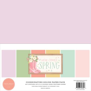 Echo Park 12X12 Solids Kit, Here Comes Spring