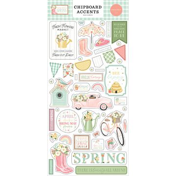 Echo Park Chipboard Accents, Here Comes Spring