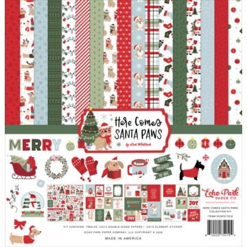 Echo Park Here Comes Santa Paws 12x12 Collection Kit