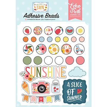 Echo Park Adhesive Brads, Here Comes the Sun