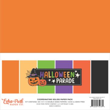 Echo Park Halloween Parade 12x12 Solids Kit