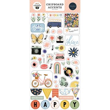 Carta Bella Chipboard Accents, Here There and Everywhere