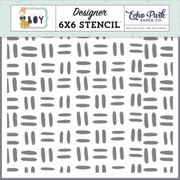 Echo Park Stencil, It's a Boy - Stitched Pattern