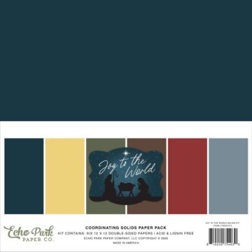 Echo Park Joy to the World 12x12 Solids Kit