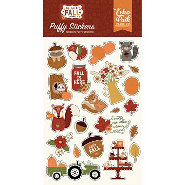Echo Park Puffy Stickers, I Love Fall