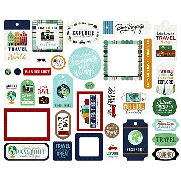 Echo Park Frames & Tags, Let's Go Travel