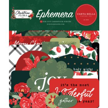 Carta Bella Ephemera, Merry Christmas Flora