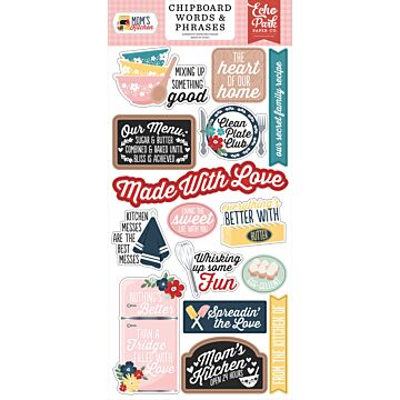Echo Park Chipboard Words & Phrases, Mom's Kitchen