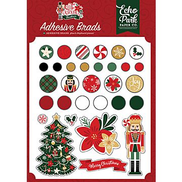 Echo Park Adhesive Brads, Nutcracker Christmas