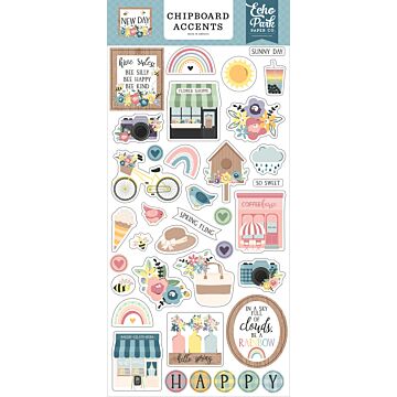 Echo Park Chipboard Accents, New Day