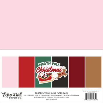 Echo Park North Pole Christmas 12x12 Solids Kit