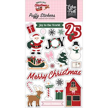 Echo Park North Pole Christmas Puffy Stickers