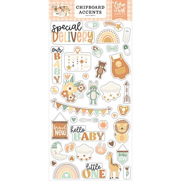 Echo Park Chipboard Accents, Our Baby