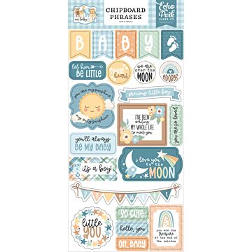 Echo Park Chipboard Phrases, Our Baby Boy