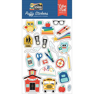 Echo Park Puffy Stickers, Off to School