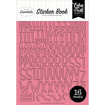 Echo Park Essentials Pink Alpha Sticker Book