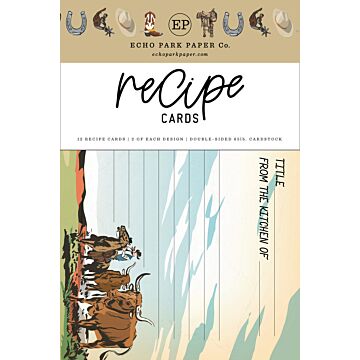 Echo Park Recipe Cards, Cowboys