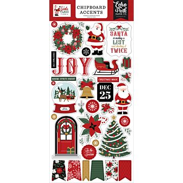 Echo Park Chipboard Accents, Santa Claus
