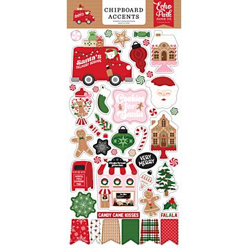 Echo Park Chipboard Accents, Santa's Christmas Delivery