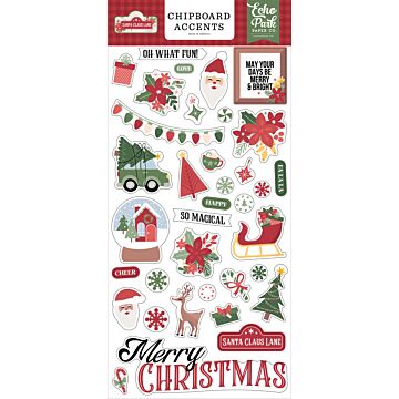 Echo Park Chipboard Accents, Santa Claus Lane
