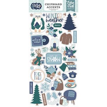 Echo Park Chipboard Accents, Snow Day