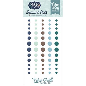 Echo Park Enamel Dots, Snow Day