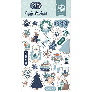 Echo Park Puffy Stickers, Snow Day