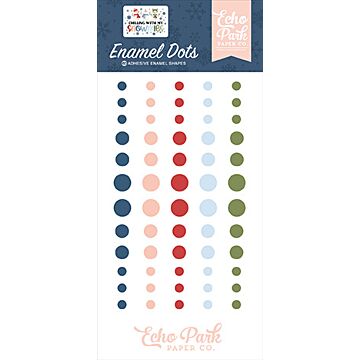 Echo Park Enamel Dots, Chilling With My Snowmies