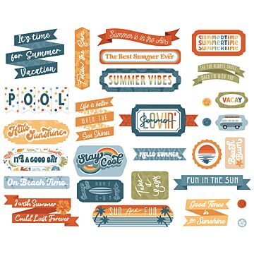 Echo Park Titles & Phrases, Summer Vibes
