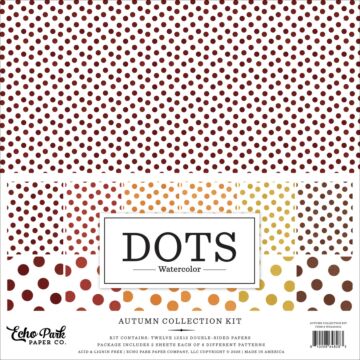 Echo Park Watercolor Polka Dots Autumn 12x12 Collection Kit