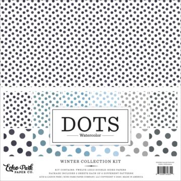 Echo Park Watercolor Polka Dots Winter 12x12 Collection Kit