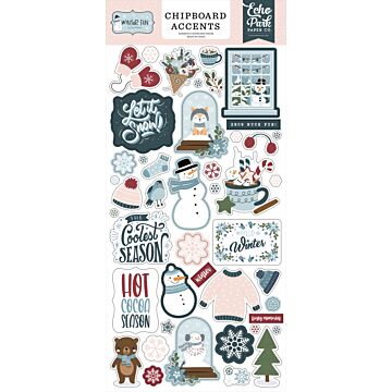 Echo Park Chipboard Accents, Winter Fun
