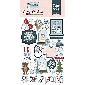 Echo Park Puffy Stickers, Winter Fun