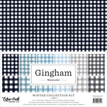 Echo Park Watercolor Gingham Winter 12x12 Collection Kit