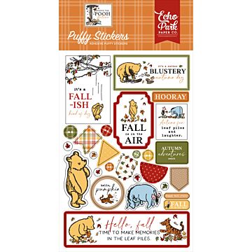 Echo Park Puffy Stickers, Winnie the Pooh Autumn